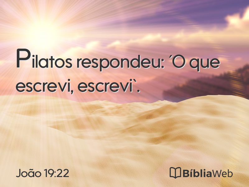 João 19:22 em imagem para compartilhar