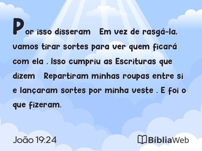 João 19:24 em imagem para compartilhar