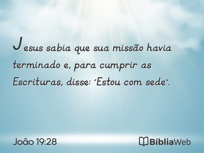 João 19:28 em imagem para compartilhar