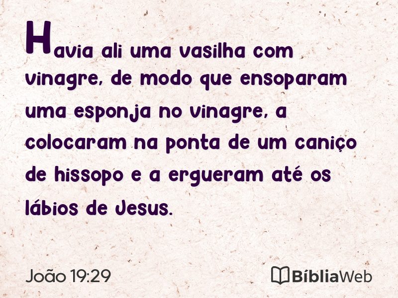 João 19:29 em imagem para compartilhar