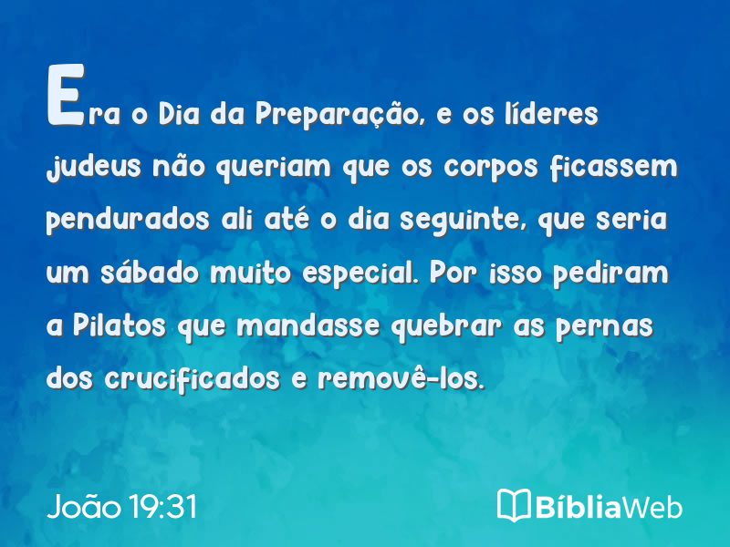 João 19:31 em imagem para compartilhar