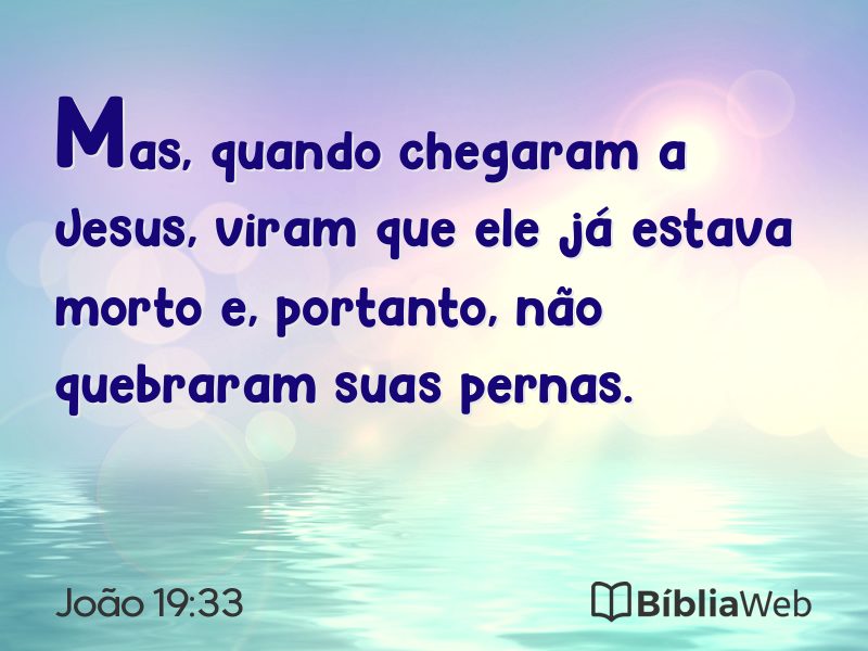 João 19:33 em imagem para compartilhar