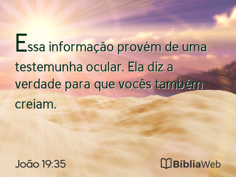 João 19:35 em imagem para compartilhar