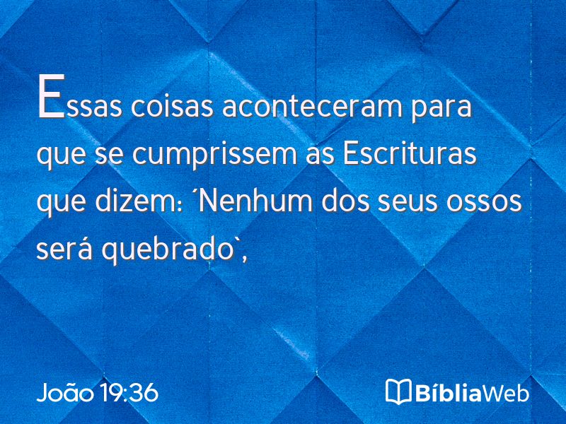 João 19:36 em imagem para compartilhar