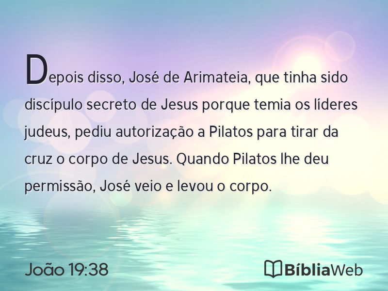 João 19:38 em imagem para compartilhar