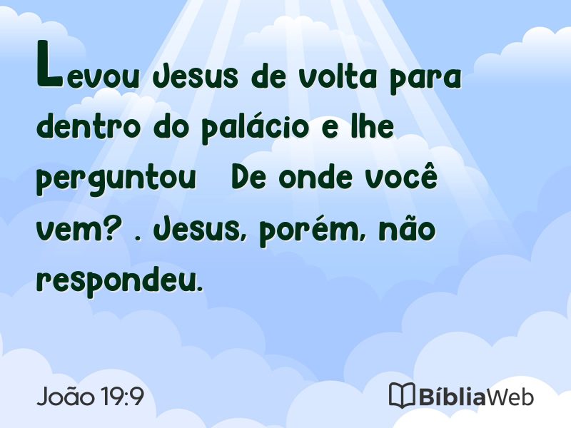 João 19:9 em imagem para compartilhar