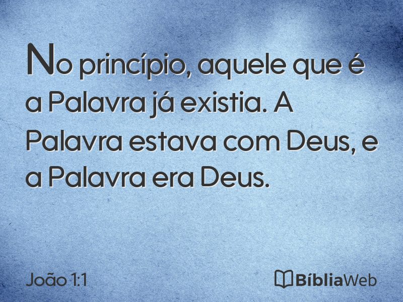 João 1:1 em imagem para compartilhar