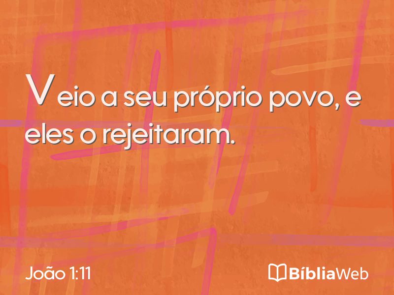 João 1:11 em imagem para compartilhar