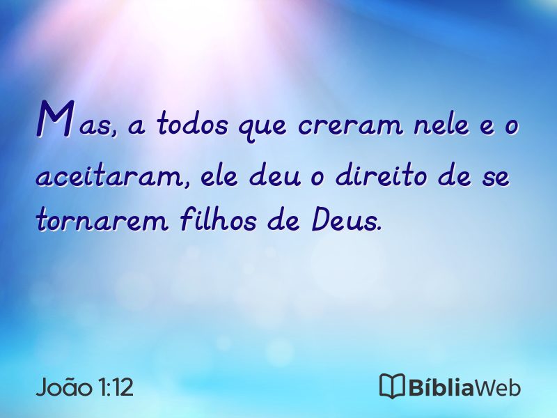 João 1:12 em imagem para compartilhar