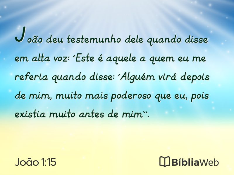 João 1:15 em imagem para compartilhar