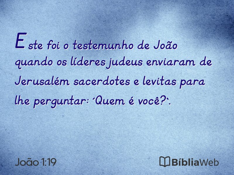 João 1:19 em imagem para compartilhar