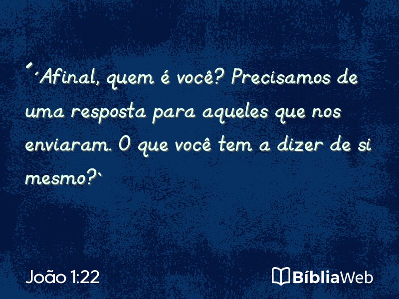 João 1:22 em imagem para compartilhar