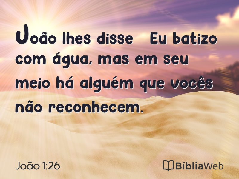 João 1:26 em imagem para compartilhar