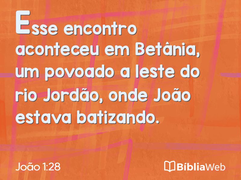 João 1:28 em imagem para compartilhar