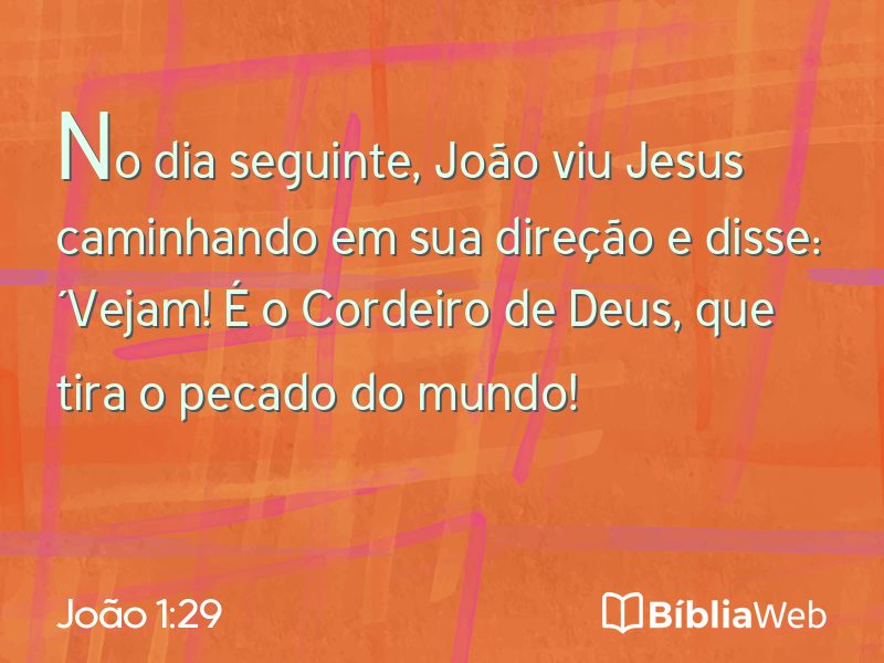 João 1:29 em imagem para compartilhar