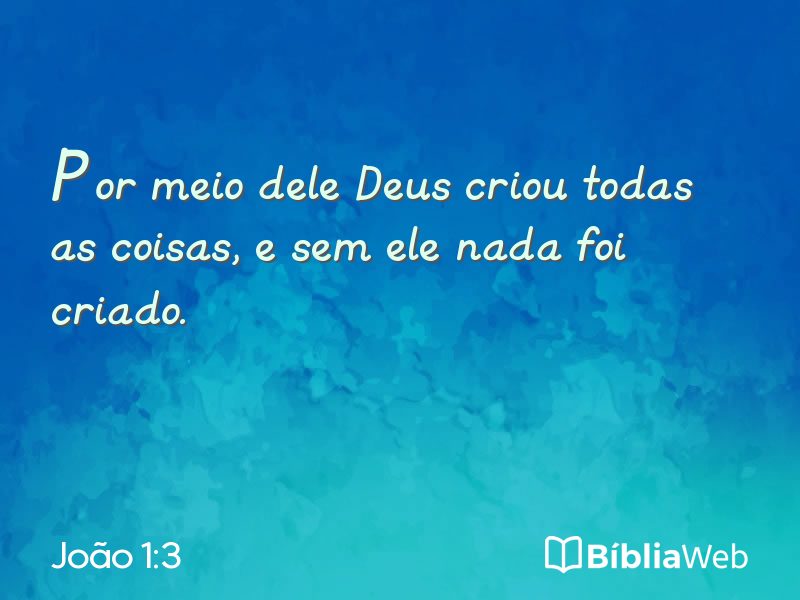 João 1:3 em imagem para compartilhar