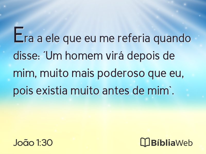 João 1:30 em imagem para compartilhar