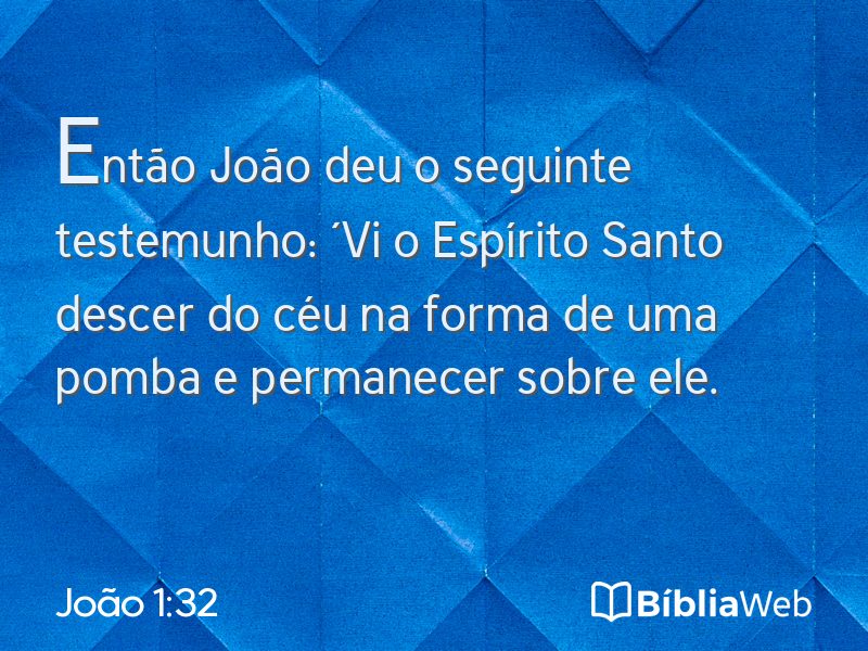 João 1:32 em imagem para compartilhar