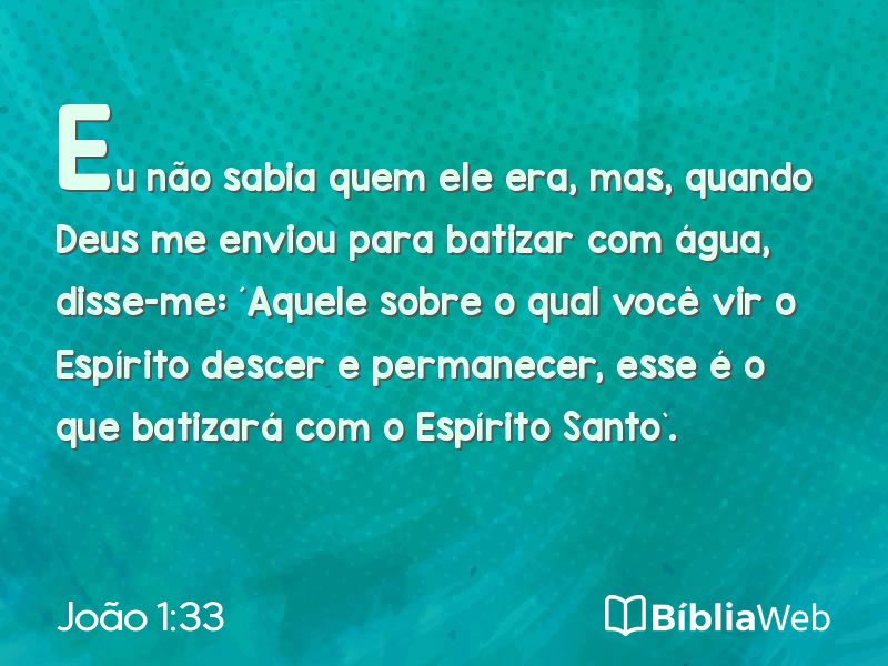 João 1:33 em imagem para compartilhar