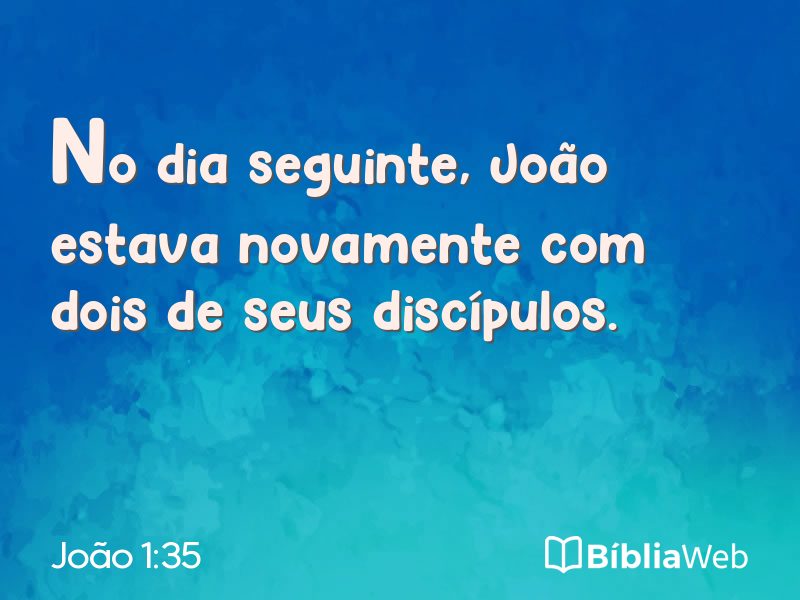 João 1:35 em imagem para compartilhar
