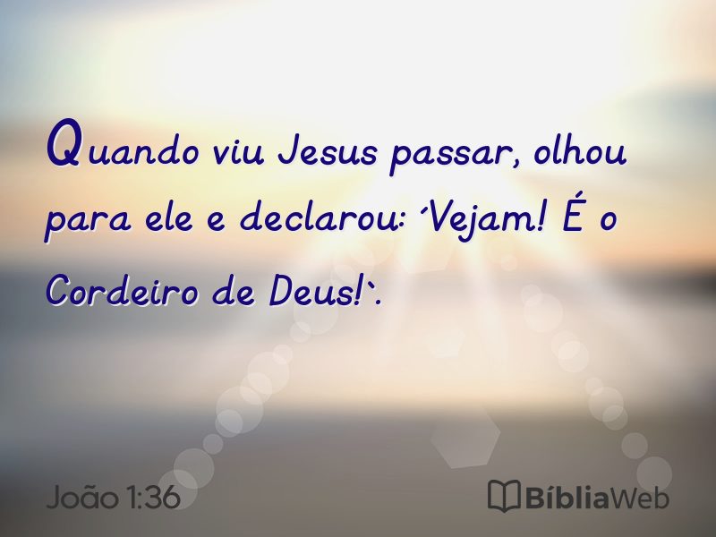 João 1:36 em imagem para compartilhar