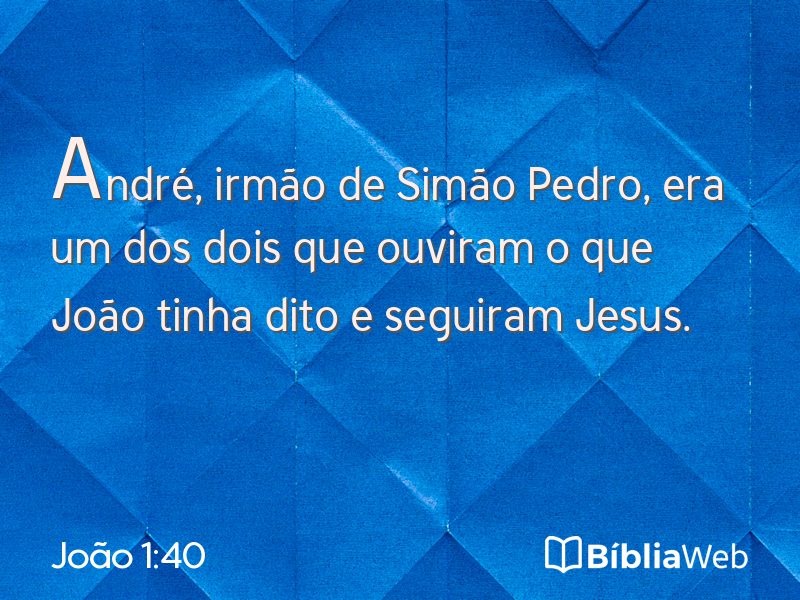 João 1:40 em imagem para compartilhar