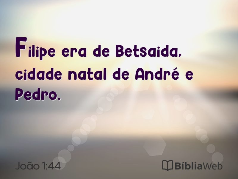 João 1:44 em imagem para compartilhar