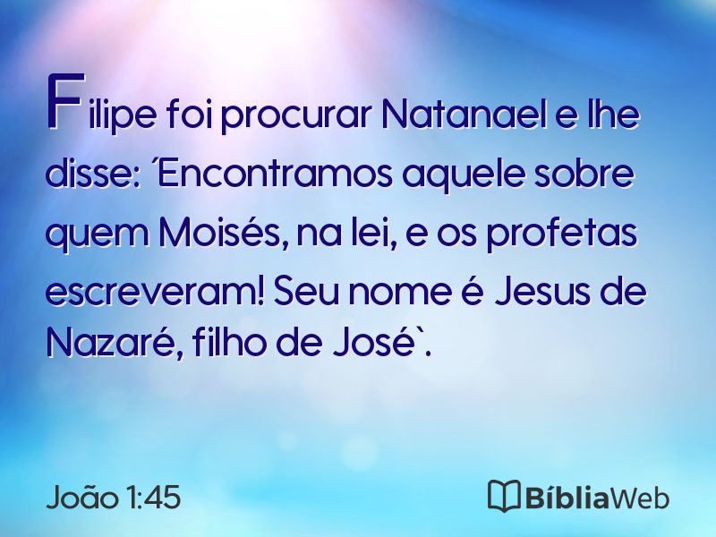 João 1:45 em imagem para compartilhar