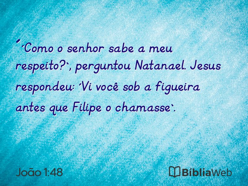 João 1:48 em imagem para compartilhar