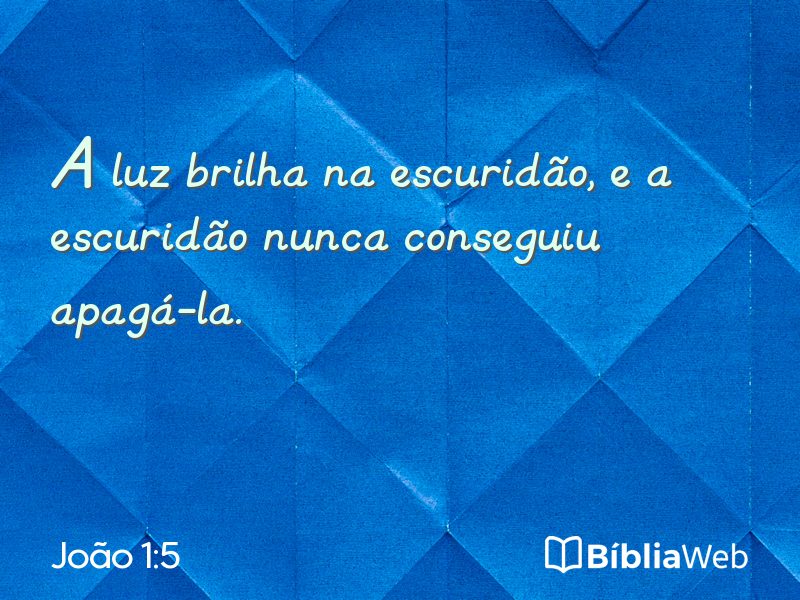 João 1:5 em imagem para compartilhar