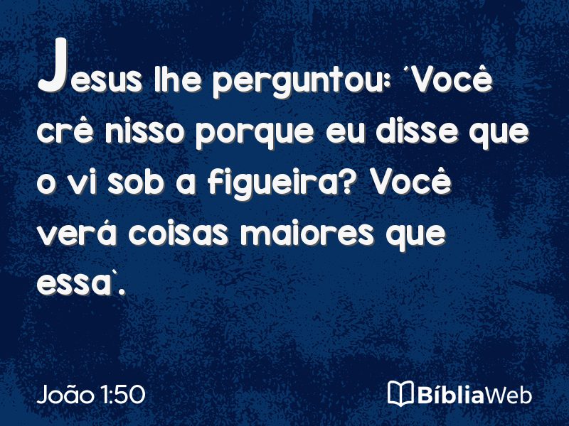 João 1:50 em imagem para compartilhar