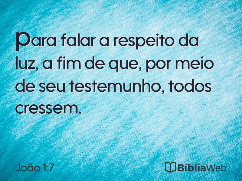 João 1:7 em imagem para compartilhar