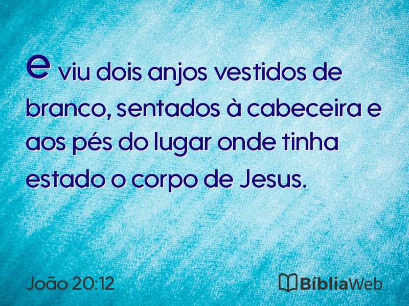 João 20:12 em imagem para compartilhar