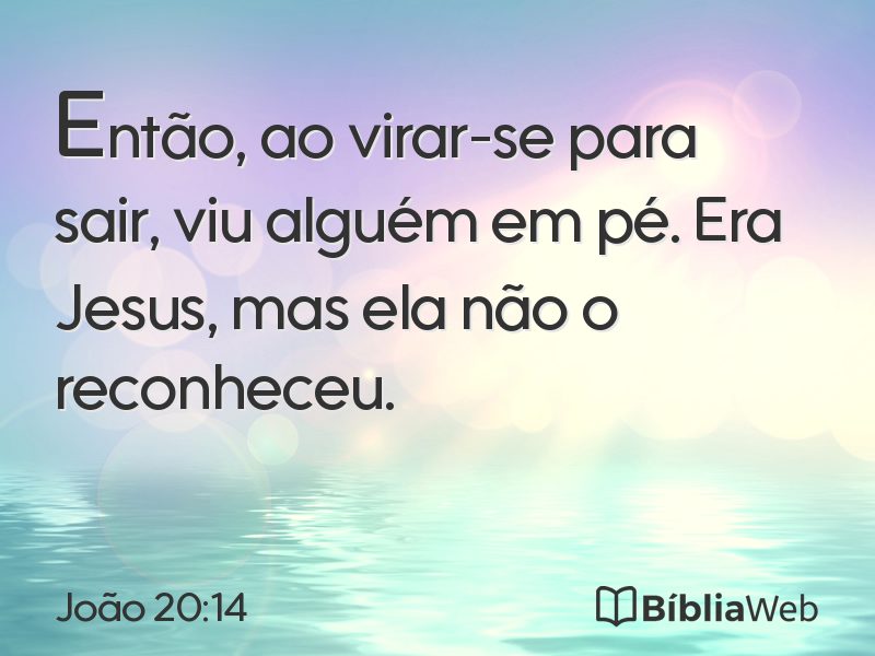 João 20:14 em imagem para compartilhar
