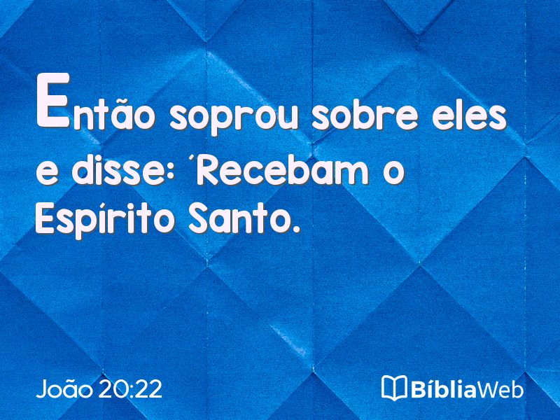 João 20:22 em imagem para compartilhar