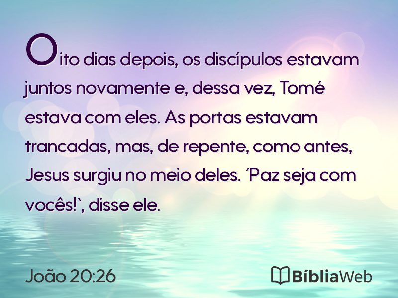 João 20:26 em imagem para compartilhar