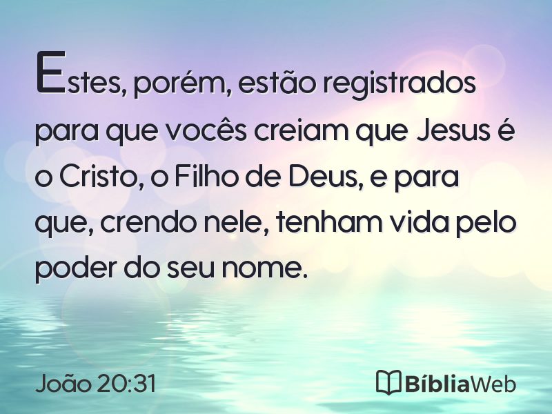 João 20:31 em imagem para compartilhar
