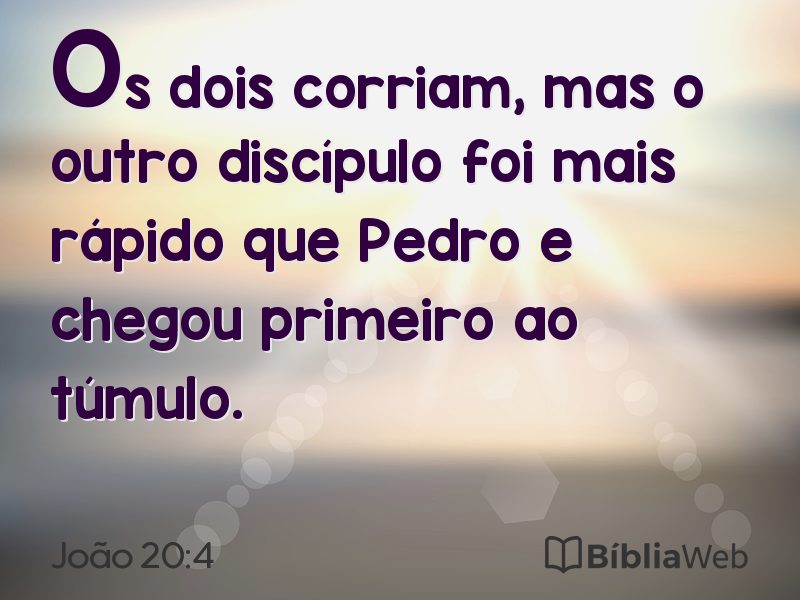João 20:4 em imagem para compartilhar
