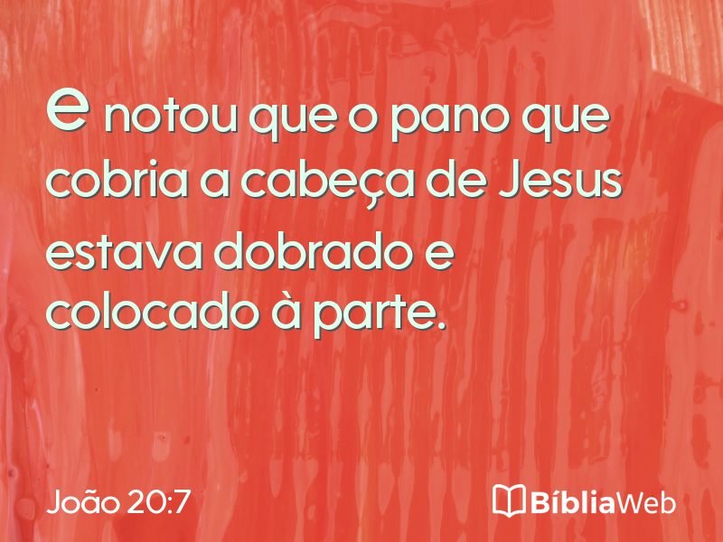 João 20:7 em imagem para compartilhar
