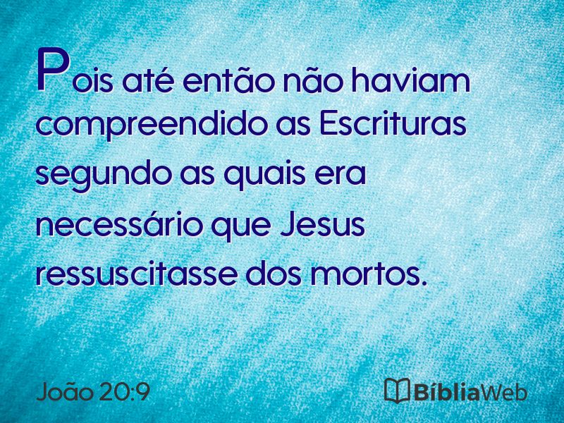 João 20:9 em imagem para compartilhar