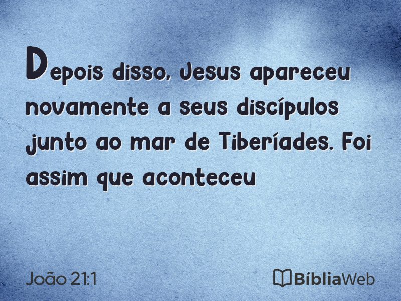 João 21:1 em imagem para compartilhar