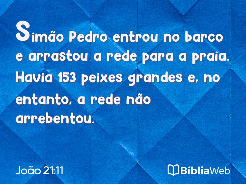 João 21:11 em imagem para compartilhar