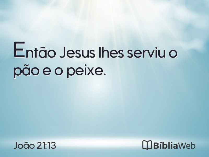 João 21:13 em imagem para compartilhar