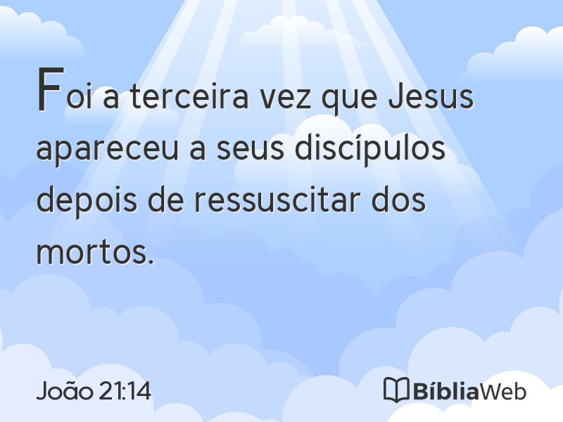 João 21:14 em imagem para compartilhar