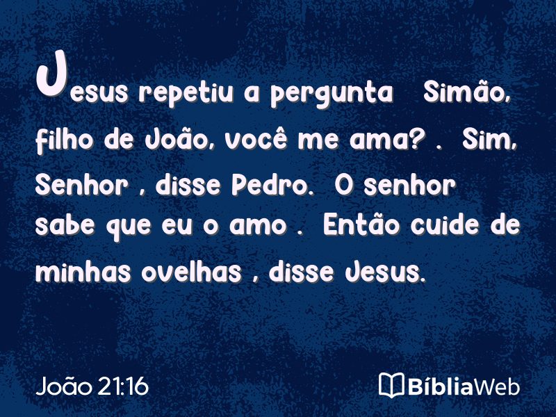 João 21:16 em imagem para compartilhar