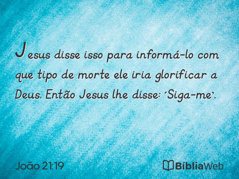 João 21:19 em imagem para compartilhar