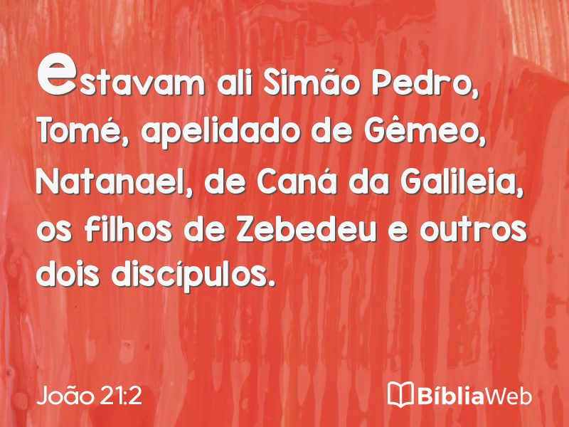 João 21:2 em imagem para compartilhar