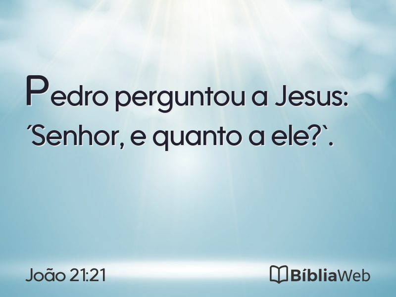 João 21:21 em imagem para compartilhar