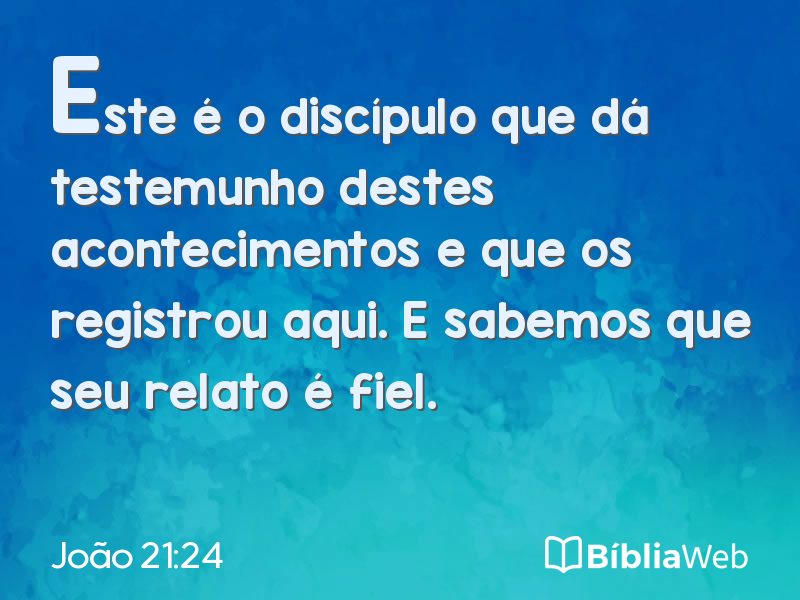 João 21:24 em imagem para compartilhar