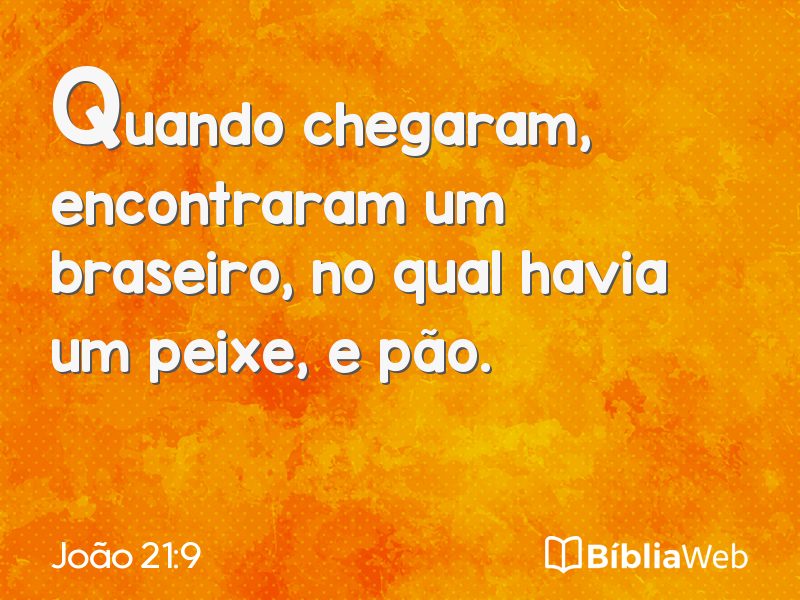 João 21:9 em imagem para compartilhar